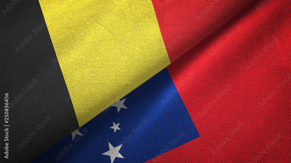 Belgium and Samoa two flags textile cloth, fabric texture Belgium and Samoa two flags textile cloth, fabric texture