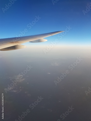 view from window of airplane