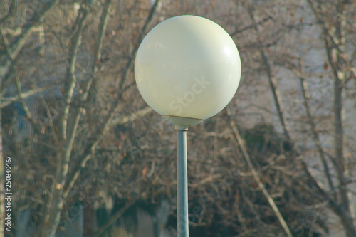 Wallpaper Mural round and white street lamp  Torontodigital.ca