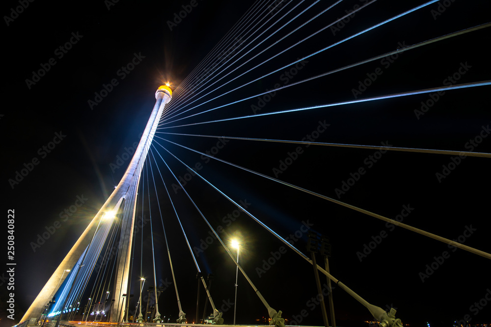 Raja Isteri Pengiran Anak Hajah Saleha Bridge or Sungai Kebun Bridge, in Brunei Darussalam Raja Isteri Pengiran Anak Hajah Saleha Bridge or Sungai Kebun Bridge, in Brunei Darussalam