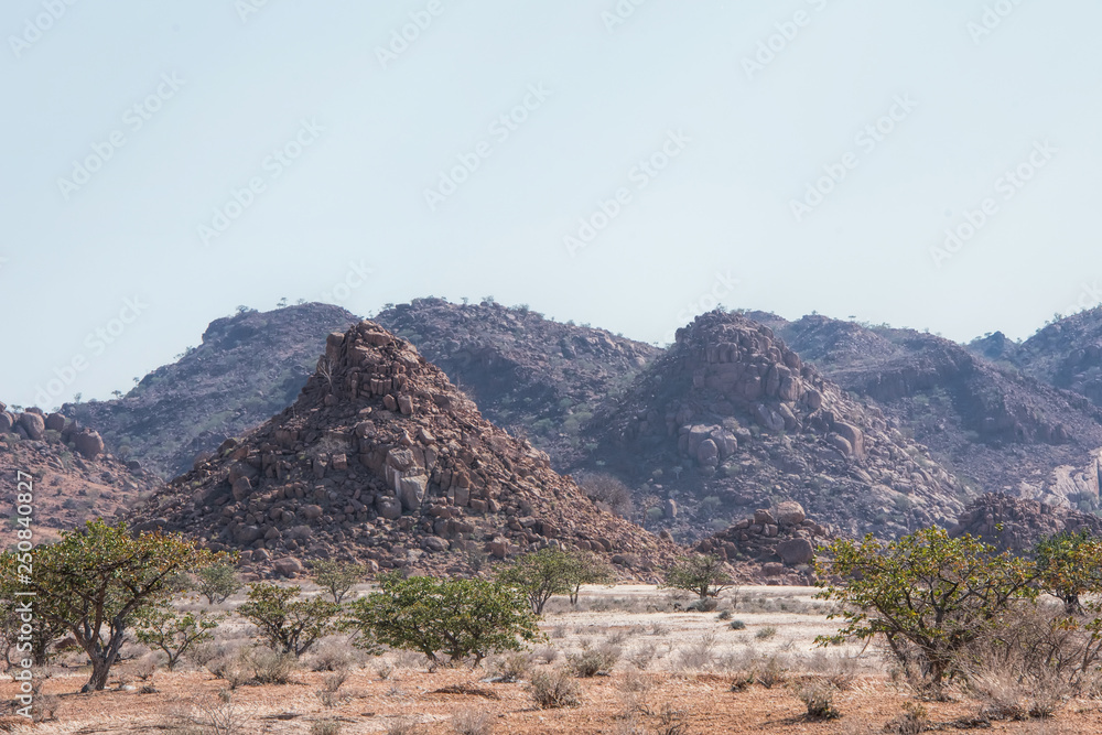 rocky landscapes of damaraland in Namibia