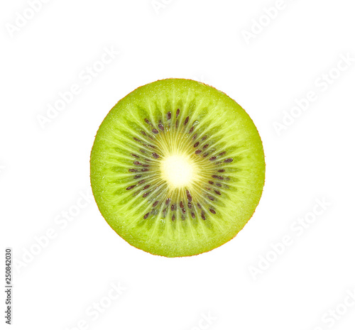 Fresh Kiwi sliced on white background