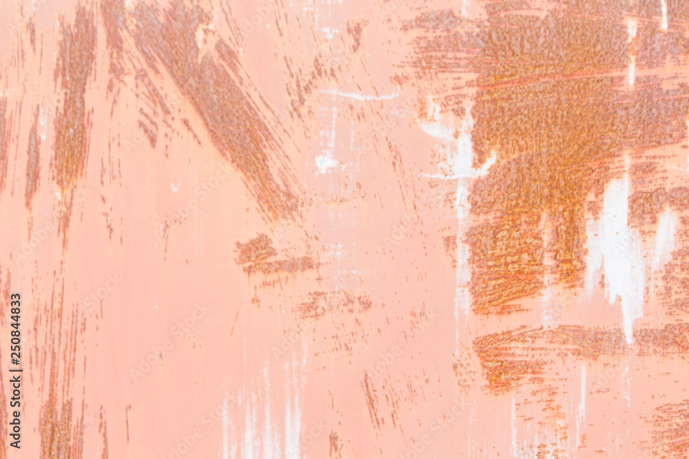 Fototapeta premium Old rusty ragged garage wall. Copy space. Place for text and design. Original background