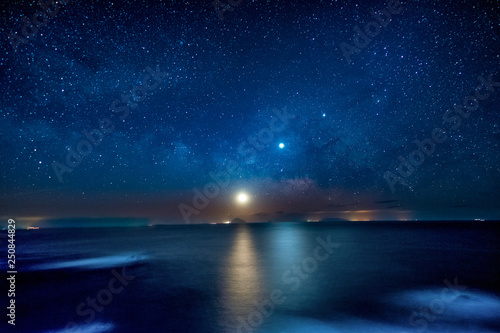 天の川とムーンロード