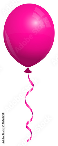 Einzelner Luftballon Pink