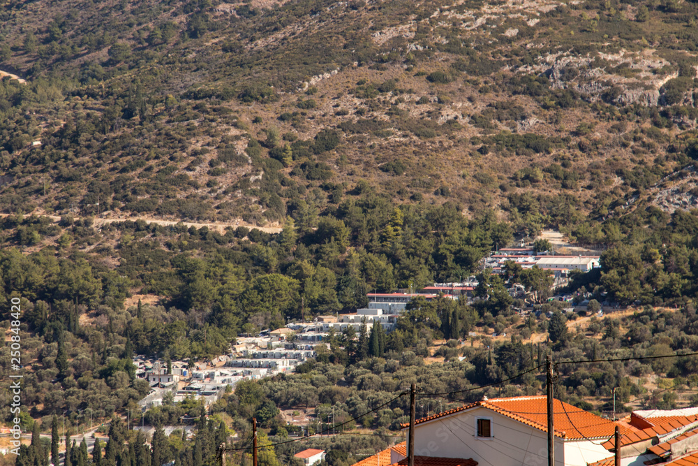 refugee center on Samos island