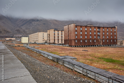 Pyramiden. Abandoned Soviet/Russian settlement in Svalbard, Norway.