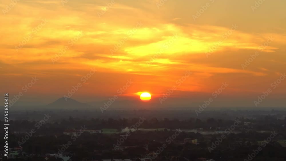 Early morning sunrise in countryside Early morning sunrise in countryside