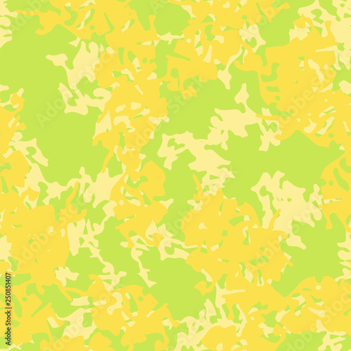 Summer UFO camouflage of various shades of green and yellow colors