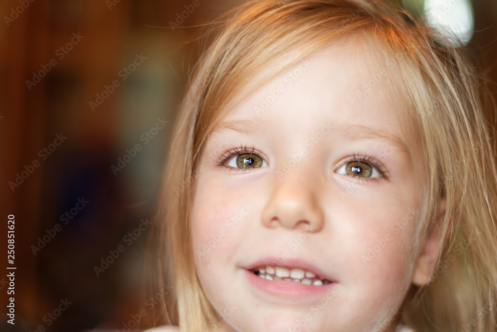 A portrait of a beautiful smiling four year old girl A portrait of a beautiful smiling four year old girl
