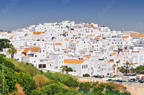 The white walled town of Vejer de La Frontera, Cadiz, Spain. photo