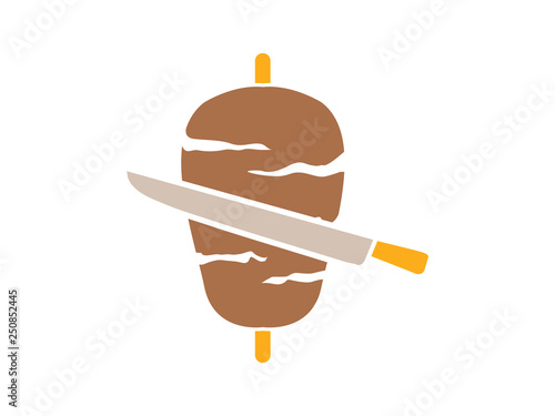 Vector illustration of Turkish meat doner