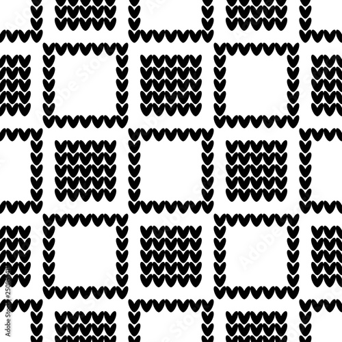 Seamless knitted pattern. A warm sweater. Knitted rectangles. Can be used for wallpaper, textile, invitation card, wrapping, web page background.