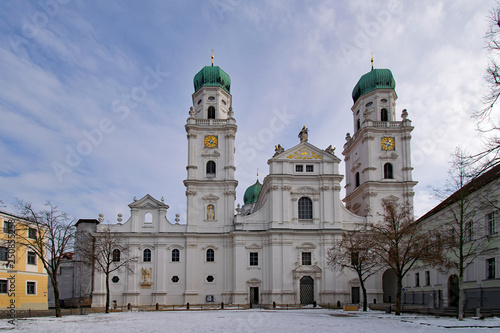 Blick auf den St. Stephans Dom in Passau in Niederbayern, Bayern, Deutschland 