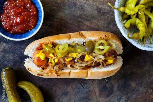 фотографія Gourmet hot dog