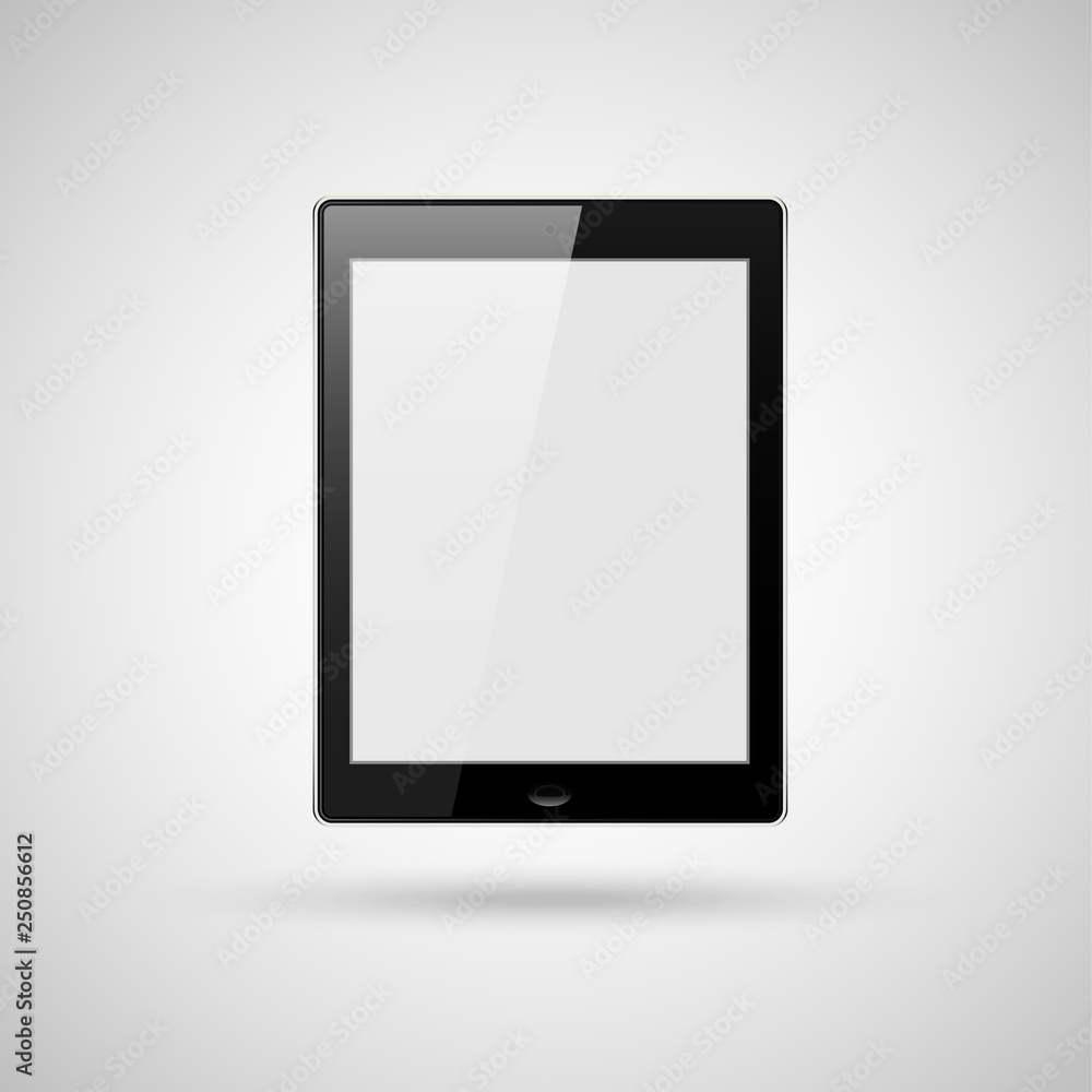 tablet style black color with blank touch screen isolated on white background. stock vector illustration eps10 tablet style black color with blank touch screen isolated on white background. stock vector illustration eps10