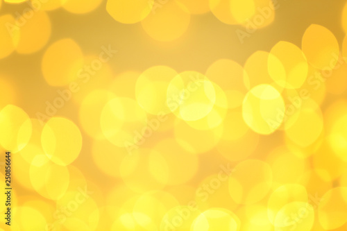 Beautiful golden lights as background. Bokeh effect