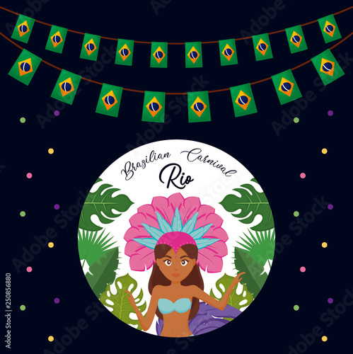 garota dancing of carnival rio janeiro