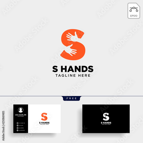 minimal s letter, initial hand logo template vector illustration icon element