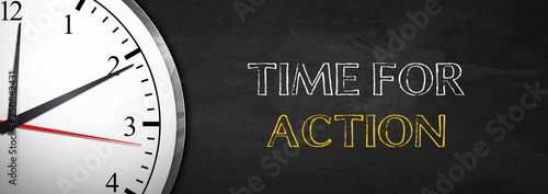 Blackboard Clock - Time for Action