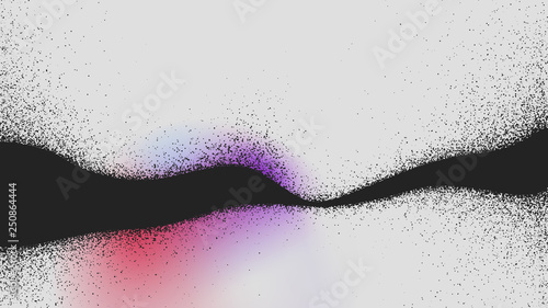 Abstract splash of black dust wave, particle explosion abstract background