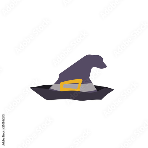 Witch hat made in cartoon style. Vector illustration
