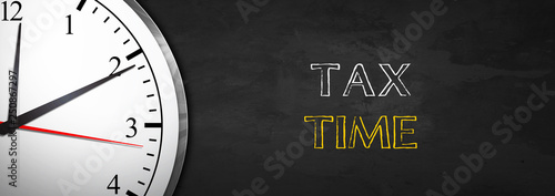 Chalkboard Clock - Tax Time