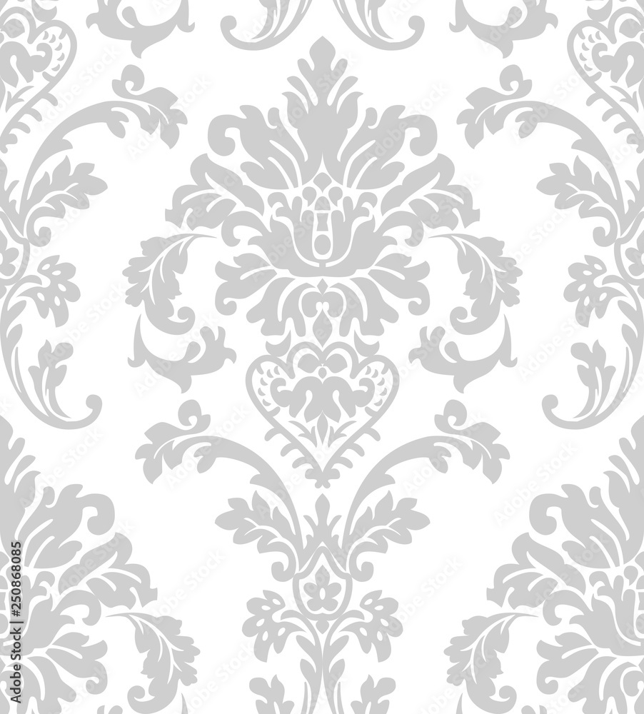 Beautiful damask pattern. Royal pattern with floral ornament. Seamless wallpaper with a damask pattern. 