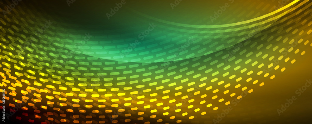 Digital flowing wave particles abstract background, vector smoke effect design Digital flowing wave particles abstract background, vector smoke effect design