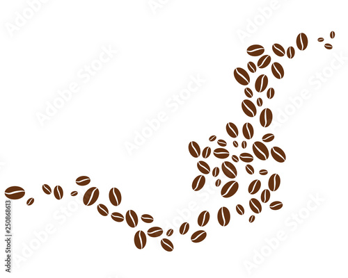 Fotobehang coffee bean icon vector