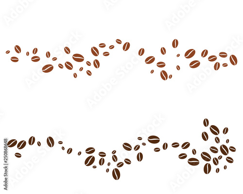 Stampa su tela coffee bean icon vector