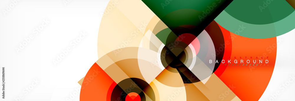 Minimal geometric circles and triangles abstract background, techno modern design, poster template Minimal geometric circles and triangles abstract background, techno modern design, poster template