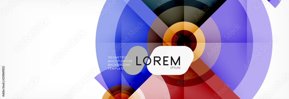 Minimal geometric circles and triangles abstract background, techno modern design, poster template Minimal geometric circles and triangles abstract background, techno modern design, poster template
