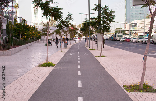 Wallpaper Mural Bicycle path in a big modern city Torontodigital.ca