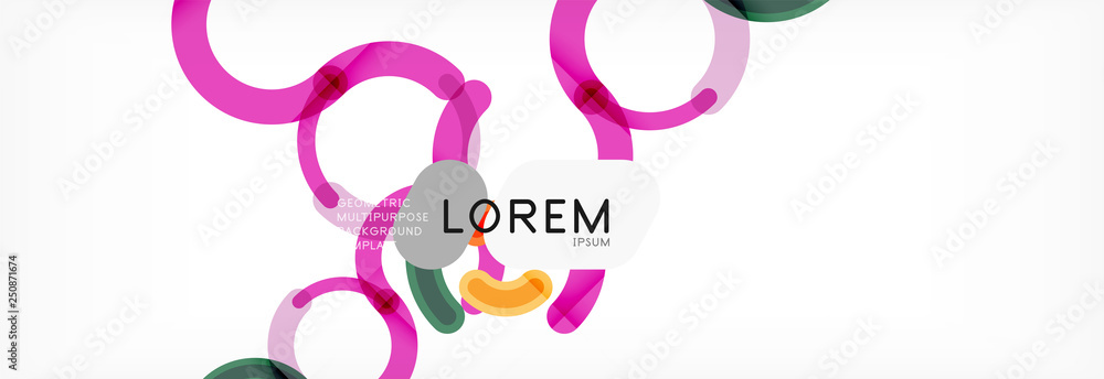 Round linear circle shapes background Round linear circle shapes background