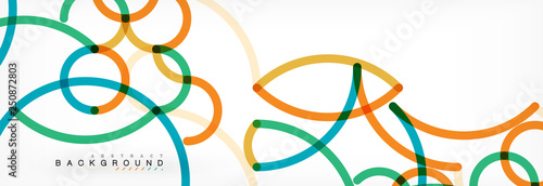 Abstract color lines on white. Modern colorful flow poster wave. Art design for your project