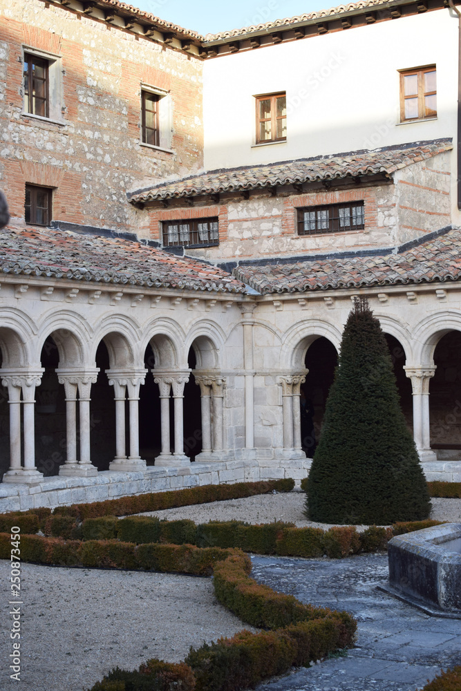 Romanesque cloister of the Monastery of Las Huelgas, Burgos.