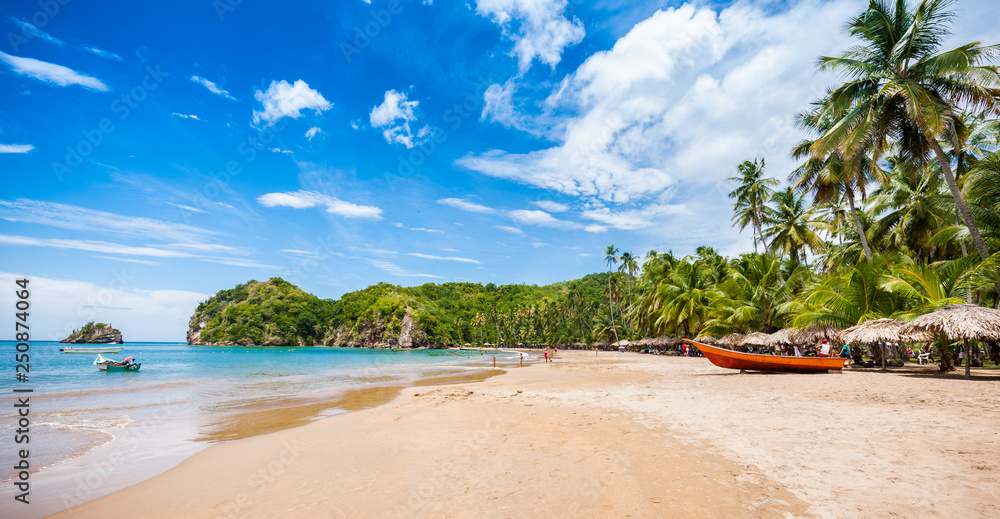 Sucre, Venezuela- September 17, 2011: Beautiful and sunny day in Playa Medina. Sucre State, Venezuela
