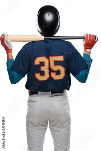 Photography Back view on baseball player