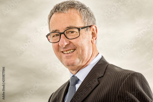 Friendly man with suit and tie