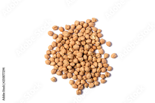 Dried White chickpeas, White Chana, Dried Chickpea Lentils, Raw lentil, Pakistani/Indian beans isolated on white Background