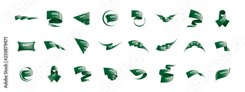 Saudi Arabia flag, vector illustration on a white background