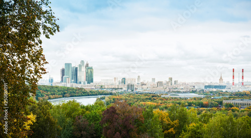 City view of Moscow with the river. Russia