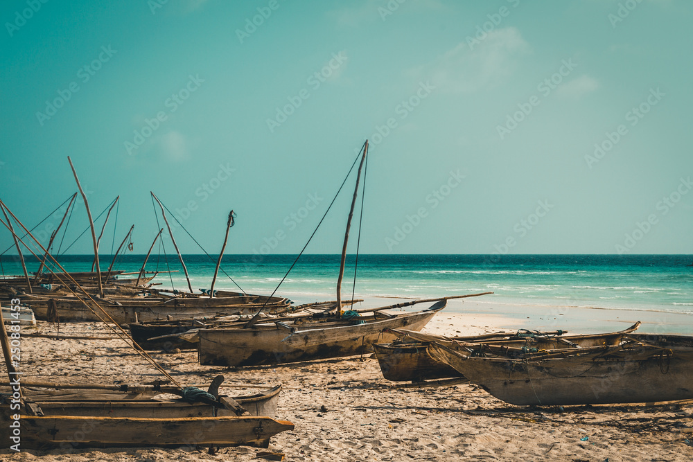 Isolated Beach in Zanzibar, Tanzania