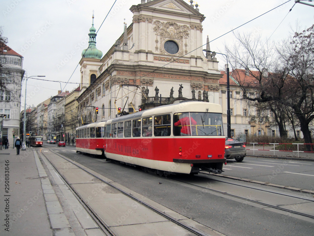 Tatra T3 trams in Prague