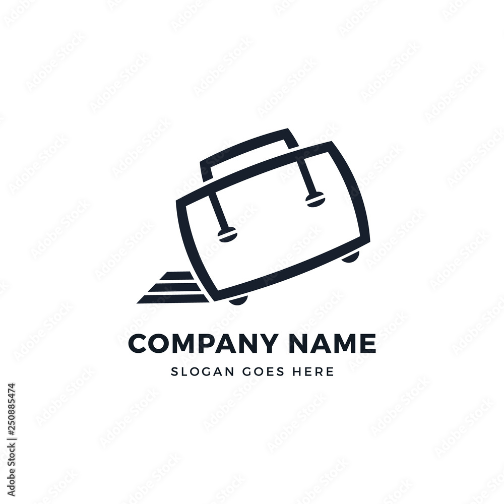 Travel Bag vector logo icon design template. abstract logotype concept element sign shape. Travel Bag vector logo icon design template. abstract logotype concept element sign shape.