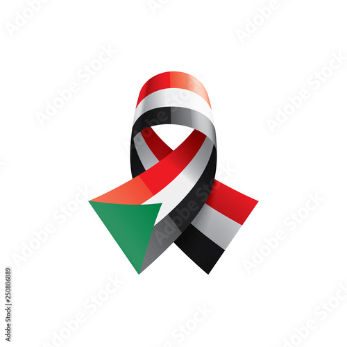 Sudan flag, vector illustration on a white background