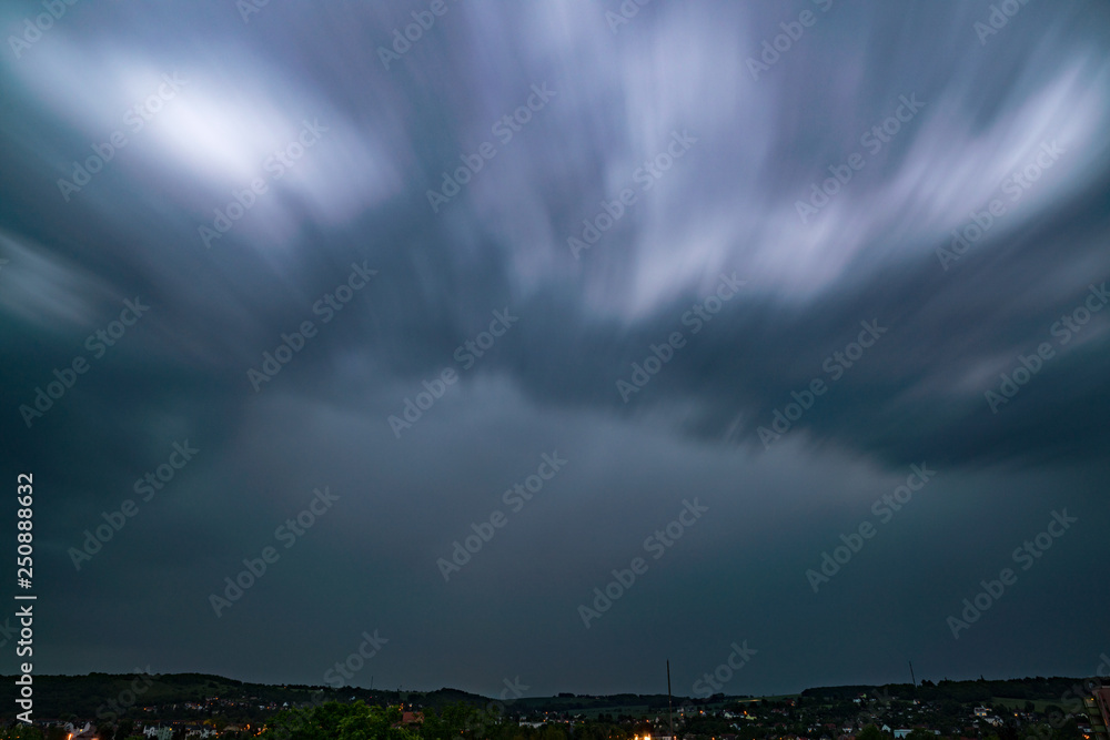 Dark Clouds on sky with motion blur effect