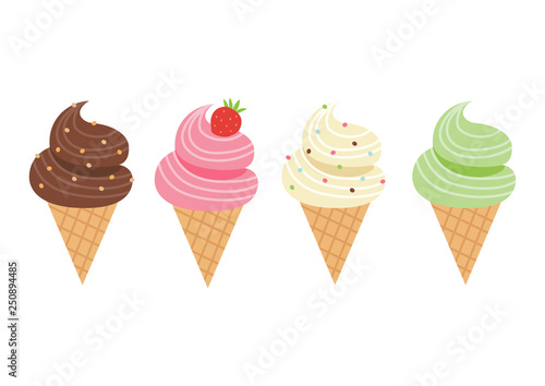 Cute ice cream cone set