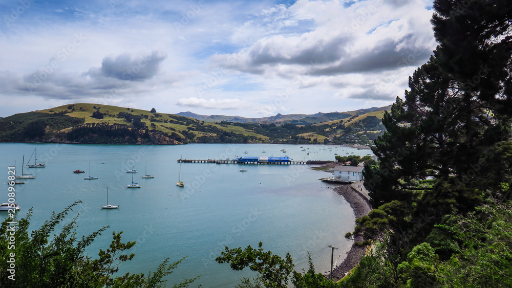 Akaroa Peninsula near Christchurch, New-Zealand